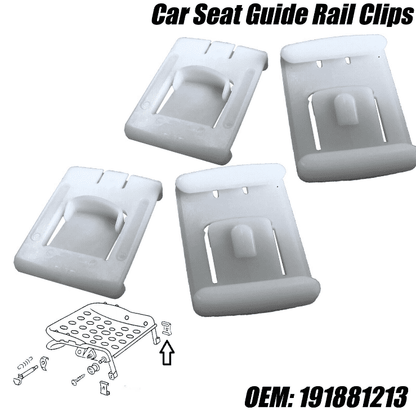 4x White Plastic Seat Runner Guide Clips for VW Golf Mk1 Mk2 Mk3 Gti Vr6
