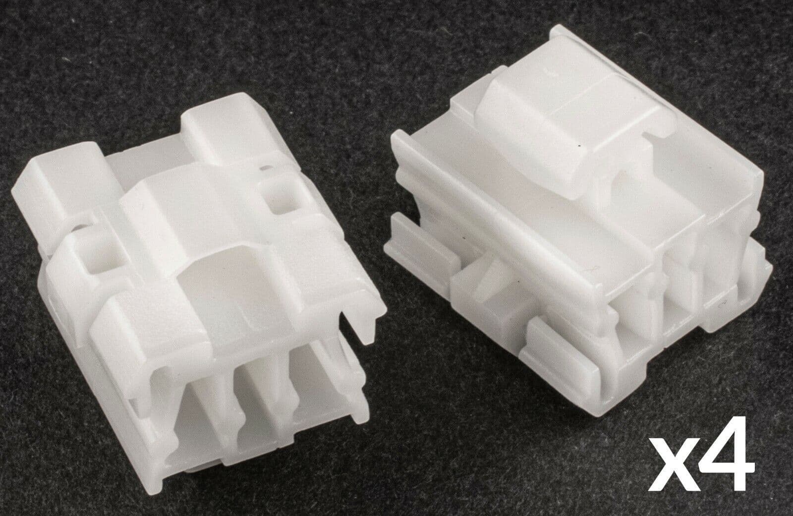 4x White Plastic Trim Clips for Mercedes E-Class W124 Body Door Moulding
