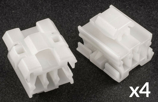 4x White Plastic Trim Clips for Mercedes E-Class W124 Body Door Moulding