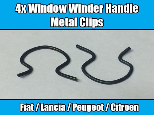 4x Window Winder Handle Metal Clips for Fiat Lancia Peugeot Citroen 4138439