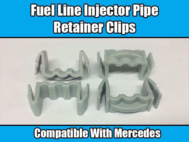 5 Grey Plastic Retainer Clips for Mercedes Benz Diesel Fuel Line Injector Pipe