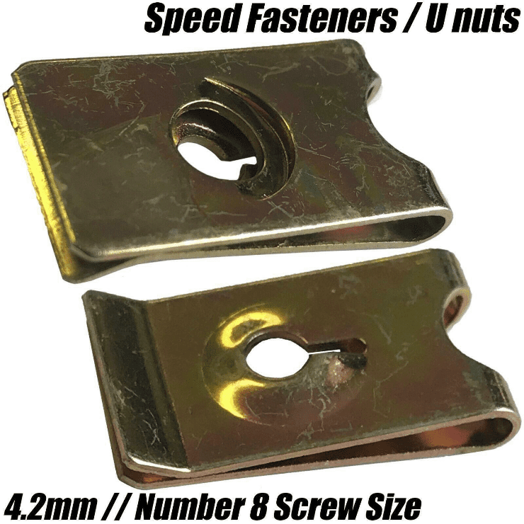 5.5mmx19mm Self Tapping Screws W/ Washer + 4.2mm No.8 Speed Fasteners U Nuts