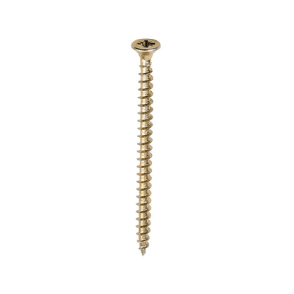 200x Timco 10G 5mm Solo Wood Screws Zinc Yellow Pozi Countersunk 20mm - 120mm