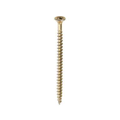 200x Timco 10G 5mm Solo Wood Screws Zinc Yellow Pozi Countersunk 20mm - 120mm