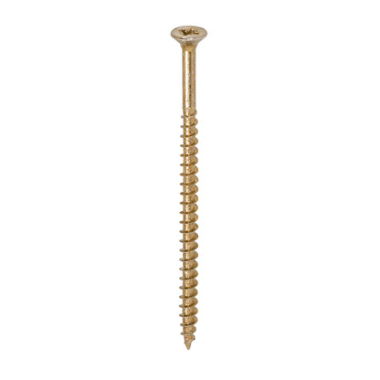 200x Timco 10G 5mm Solo Wood Screws Zinc Yellow Pozi Countersunk 20mm - 120mm