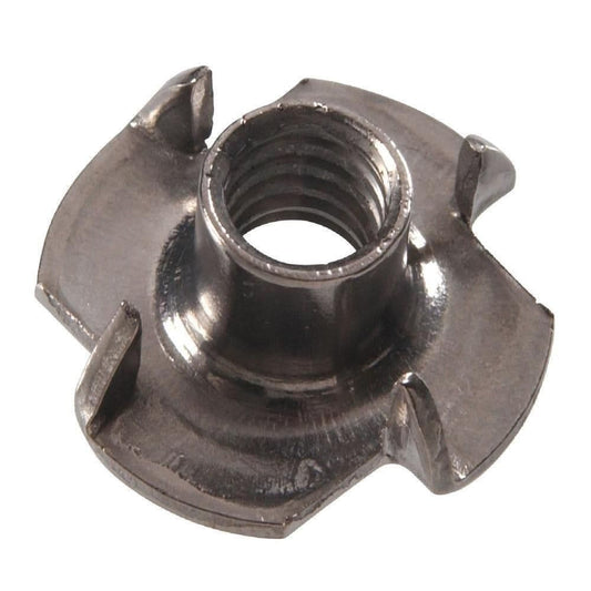 500x M10 Stainless Steel Climbing Wall Fixing T-Nut 4 Pronged Captive Tee Nuts