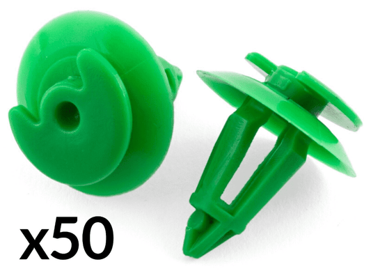 50x 8mm Green Clips for VW Audi Door Trim Panel Interior Lining Fixing 893867290