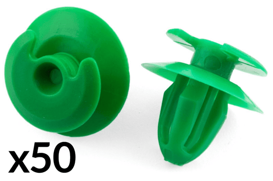 50x 8mm Green Plastic Trim Clips for BMW Door Panel Moulding Oem 51411870718