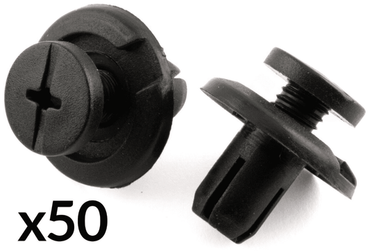 50x 8mm Screw Rivets Clips for Honda Crx Wheel Arch Lining Splashguard Bumper