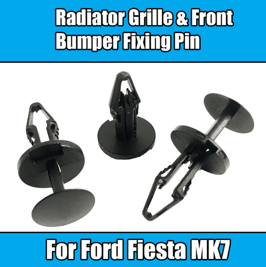 50x Black Clips for Ford Fiesta Mk7 Radiator Grille & Front Bumper Fixing Pin