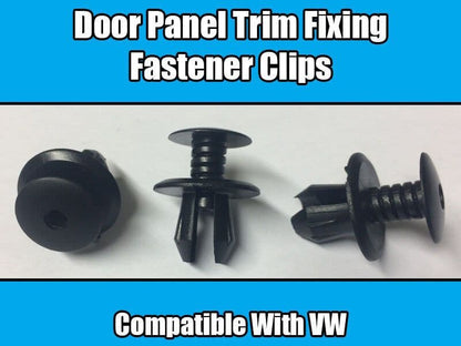 50x Black Clips for VW Transporter Eurovan T4 T5 Interior Trim Door Panel Fixing