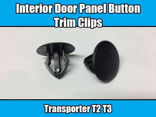 50x Black Plastic Button Trim Clips for VW Transporter T2 T3 Interior Door Panel