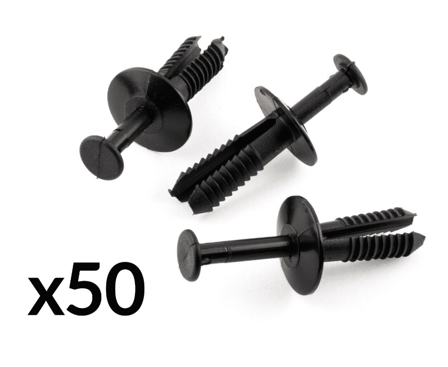 50x Black Plastic Clip for BMW Wheel Arch Bumper Body Panel 6mm Fascia