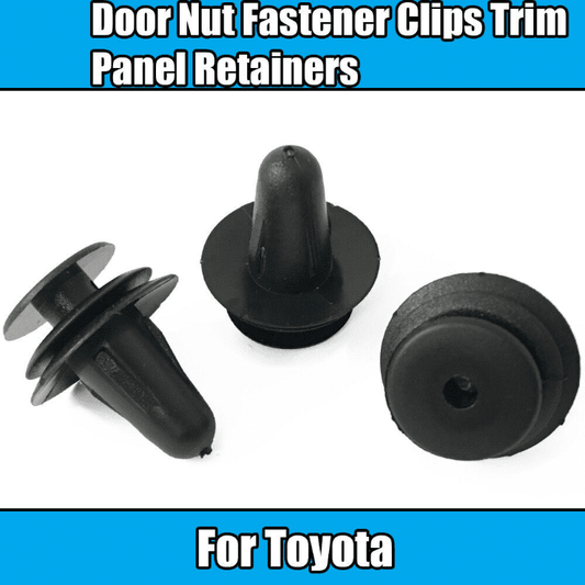 50x Black Plastic Clips Door Nut Fastener Trim Panel Retainers for Toyota