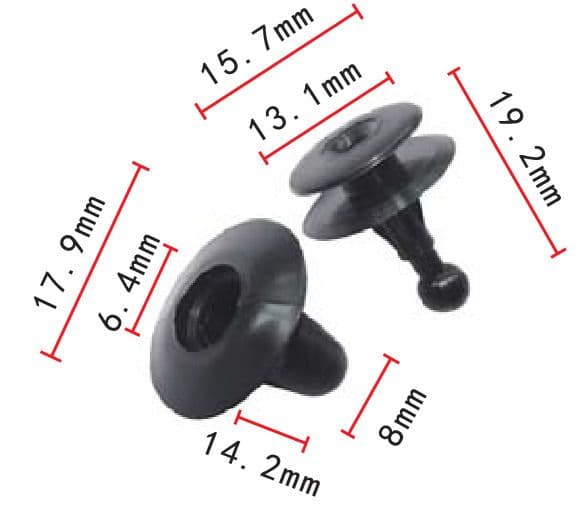 50x Black Plastic Clips Door Nut Fastener Trim Panel Retainers for Toyota