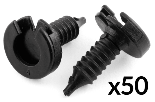 50x Black Plastic Clips for Land Rover Discovery Freelander P38 Door Panel Card