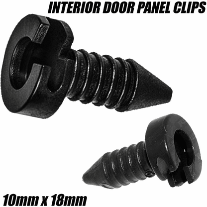 50x Black Plastic Clips for Land Rover Discovery Freelander P38 Door Panel Card