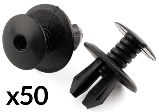 50x Black Plastic Clips for VW Caddy Trim Panel Lining Fixings Fasteners