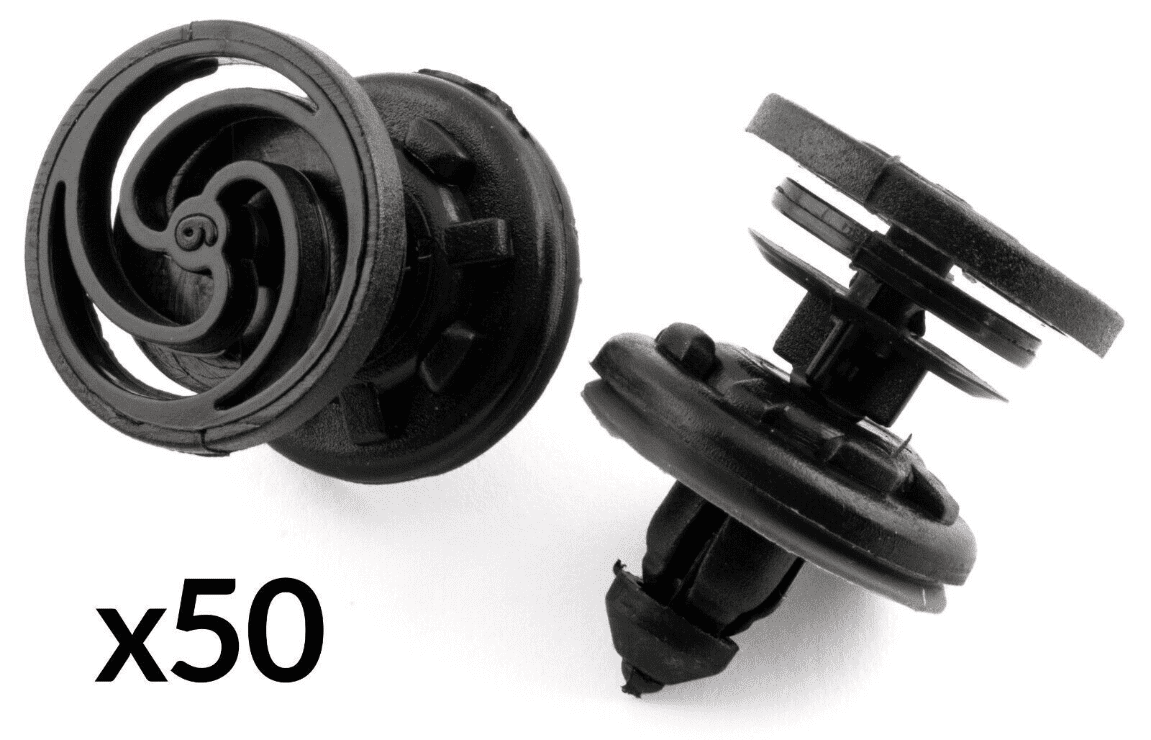 50x Black Plastic Clips for VW T4 T5 Volvo Audi Interior Door Card Trim Retainer