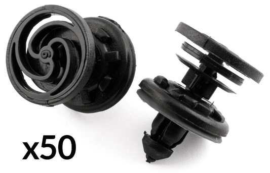 50x Black Plastic Clips for VW Volvo Audi Interior Door Card Trim Retainer