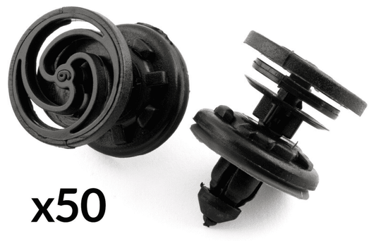 50x Black Plastic Door Card Panel Fastener For VW Transporter T5 T6