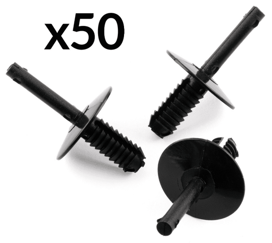 50x Black Plastic Expansion Rivet Cover Retainer Trim Clips for BMW E34 E36 E38