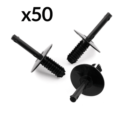 50x Black Plastic Expansion Rivet Cover Retainer Trim Clips for BMW E34 E36 E38