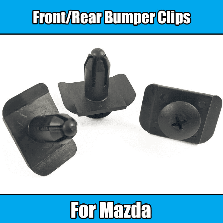 50x Black Plastic Front Rear Bumper Retainer Fastener Clips for Nissan & Mazda