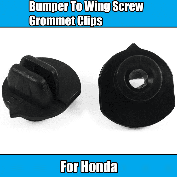 50x Black Plastic Screw Grommet Clips for Honda Bumper to Wing Corner