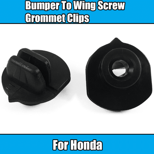 50x Black Plastic Screw Grommet Clips for Honda Bumper to Wing Corner