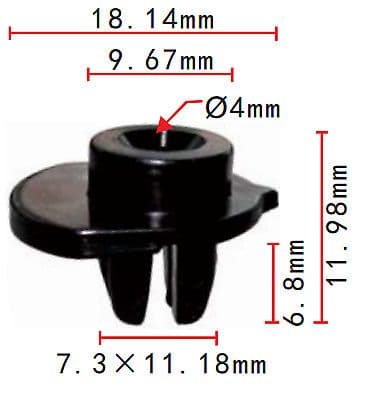50x Black Plastic Screw Grommet Clips for Honda Bumper to Wing Corner