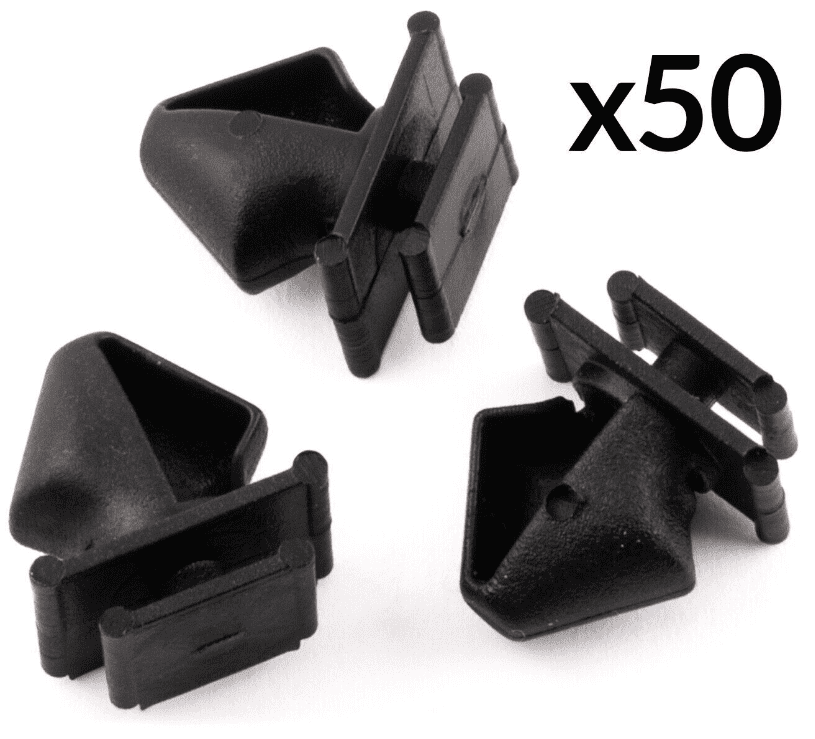 50x Black Plastic Trim Clips for Peugeot 406 Door Side Moulding Bumpstrip