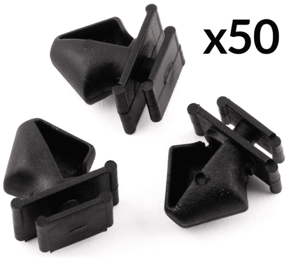 50x Black Plastic Trim Clips for Peugeot 406 Door Side Moulding Bumpstrip