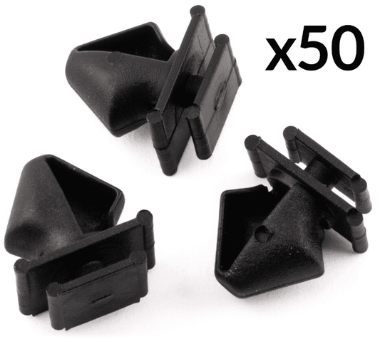 50x Black Plastic Trim Clips for Peugeot 406 Door Side Moulding Bumpstrip