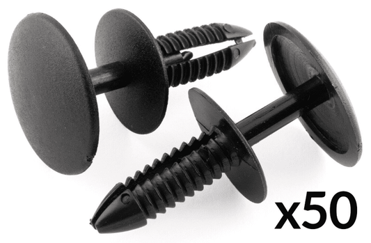 50x Black Plastic Universal Clips for Ford Door Panel Fixing Trim E866076Sfan