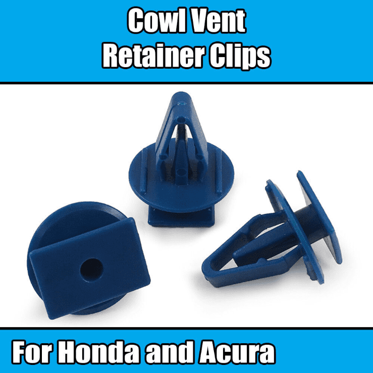 50x Blue Plastic Clips for Honda and Acura Cowl Vent 90602-Ta0-003
