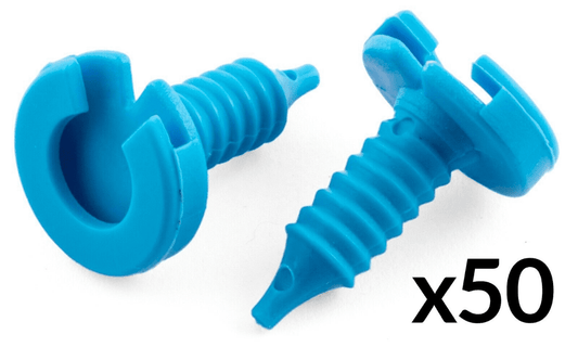 50x Blue Plastic Clips for Land Rover Discovery Freelander Range Door Panel Trim