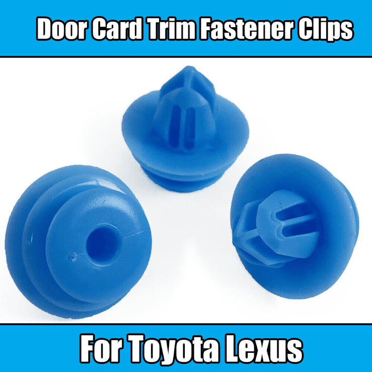 50x Blue Plastic Clips for Toyota Lexus Door Card Fascia Panel Trim Fasteners