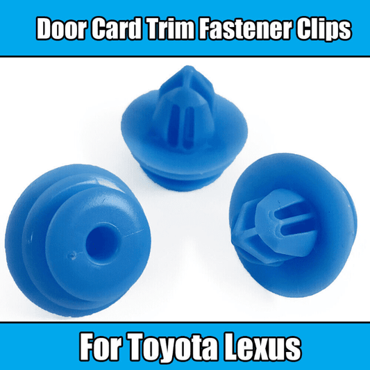 50x Blue Plastic Clips for Toyota Lexus Door Card Fascia Panel Trim Fasteners