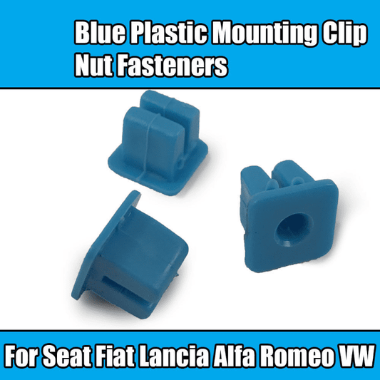 50x Blue Plastic Mounting Clip Nut Fasteners for SEAT Fiat Lancia Alfa Romeo VW