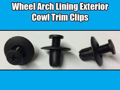 50x Clips for Mazda Rx7 Front Wheel Arch Lining Splash Guard Exterior Cowl Trim