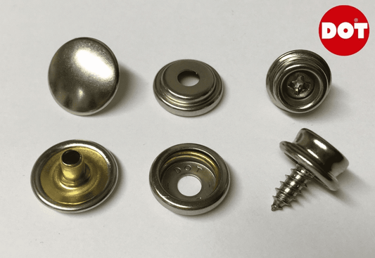 50x Dot Nickel Press Snap Cap Fastener Socket Screw Stud