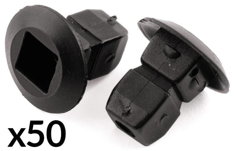 50x Grommet Expanding Lock Nuts Fastener Clips for Audi Bumper Trim Shields