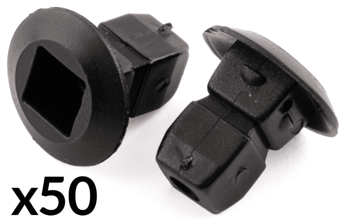 50x Grommet Fastener Expanding Lock Nuts Clips for VW Bumper Trim Shields