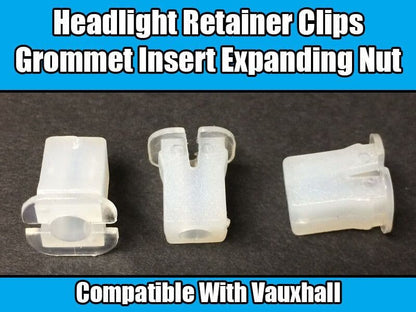 50x Grommet Insert Expanding Nut Retainer Clips for Vauxhall Vectra Headlight