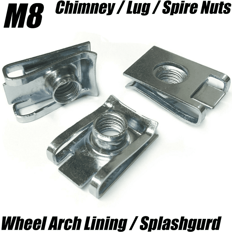 50x M8 U Nut Spire Clips for BMW Audi VW Wheel Arch Liner Splash Guard Bumper