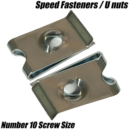 50x No. 10 Speed Fasteners Captive U Nuts Spire Clips Interior Panel Fixings
