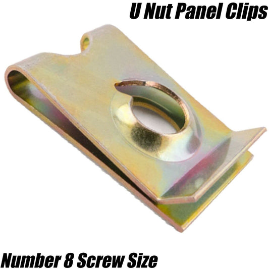 50x No. 8 Speed Fasteners Captive U Nuts Spire Clips Interior Panel Fixings