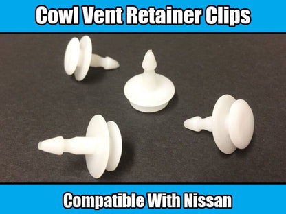 50x Plastic Clips for Nissan Frontier Xterra Cowl Vent Retainers 90602-Sxo-003