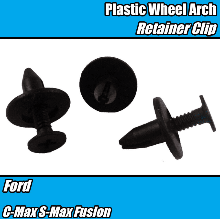 50x Plastic Push Retainer Trim Clips 6mm Hole for Ford Wheel Arch Lining Panel